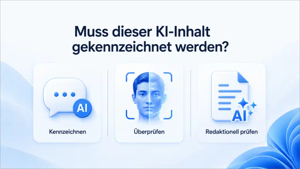 Muss jedes KI-Bild auf einer Webseite gekennzeichnet werden?