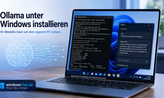 Ollama unter Windows installieren: KI-Modelle lokal auf dem eigenen PC nutzen