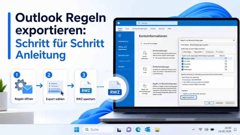 Outlook Regeln importieren Schritt für Schritt Anleitung