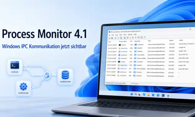 Process Monitor 4.1: Microsoft macht Windows IPC Kommunikation sichtbar