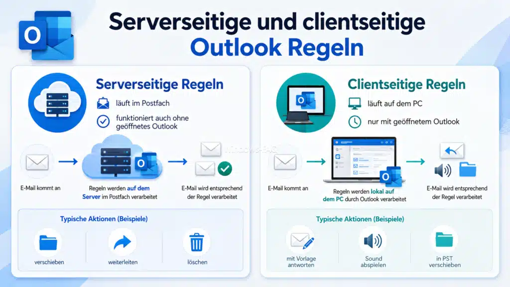 Serverseitige und clientseitige Outlook Regeln