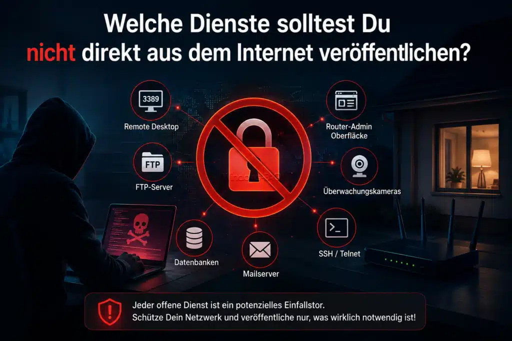 Welche Dienste solltest Du nicht direkt aus dem Internet veröffentlichen