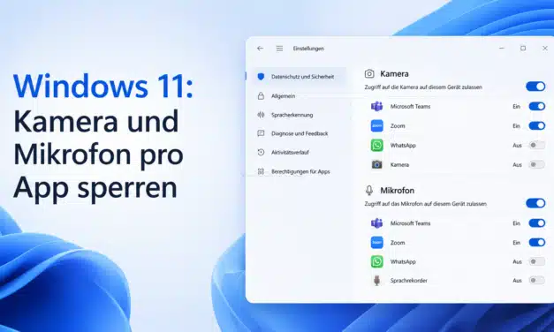 Windows 11: Kamera und Mikrofon pro App sperren