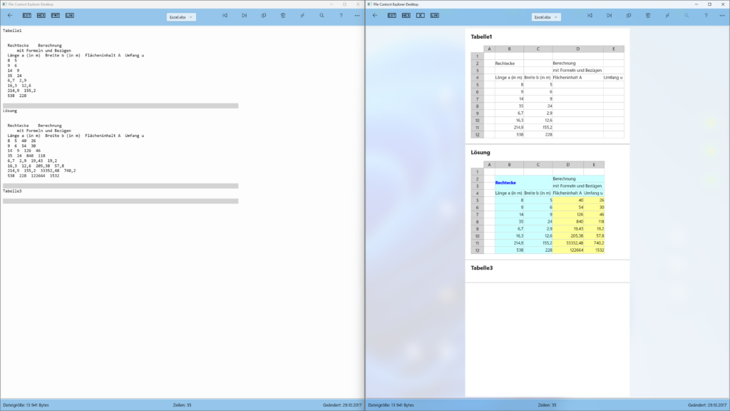 App File Content Explorer Desktop Excel
