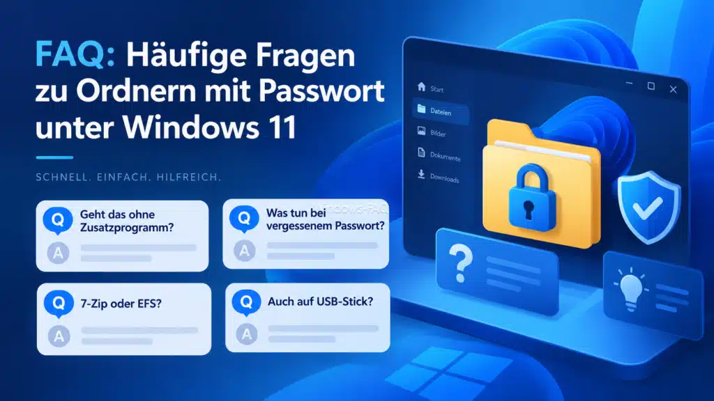 FAQ - Häufige Fragen zu Ordnern mit Passwort unter Windows 11