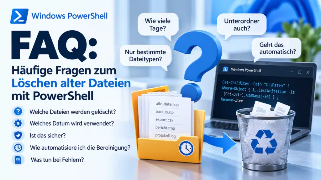 FAQ - Häufige Fragen zum Löschen alter Dateien mit PowerShell