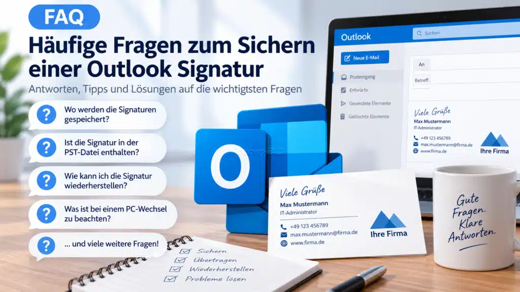 FAQ - Häufige Fragen zum Sichern einer Outlook Signatur