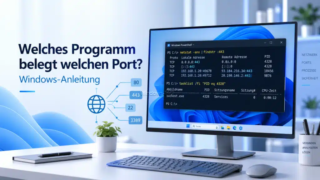 Mit CMD abfragen, welches Programm einen Port belegt