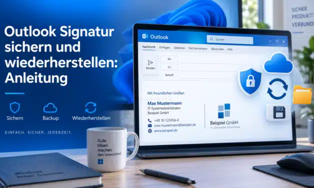 Outlook Signatur sichern und wiederherstellen: Anleitung