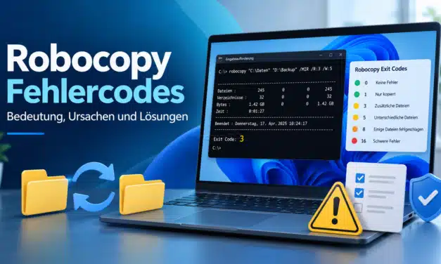 Robocopy Fehlercodes: Tabelle, Ursachen und Lösungen