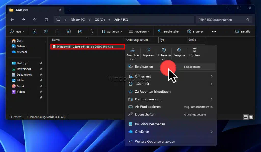 Windows 11 26H2 ISO Bereitstellen