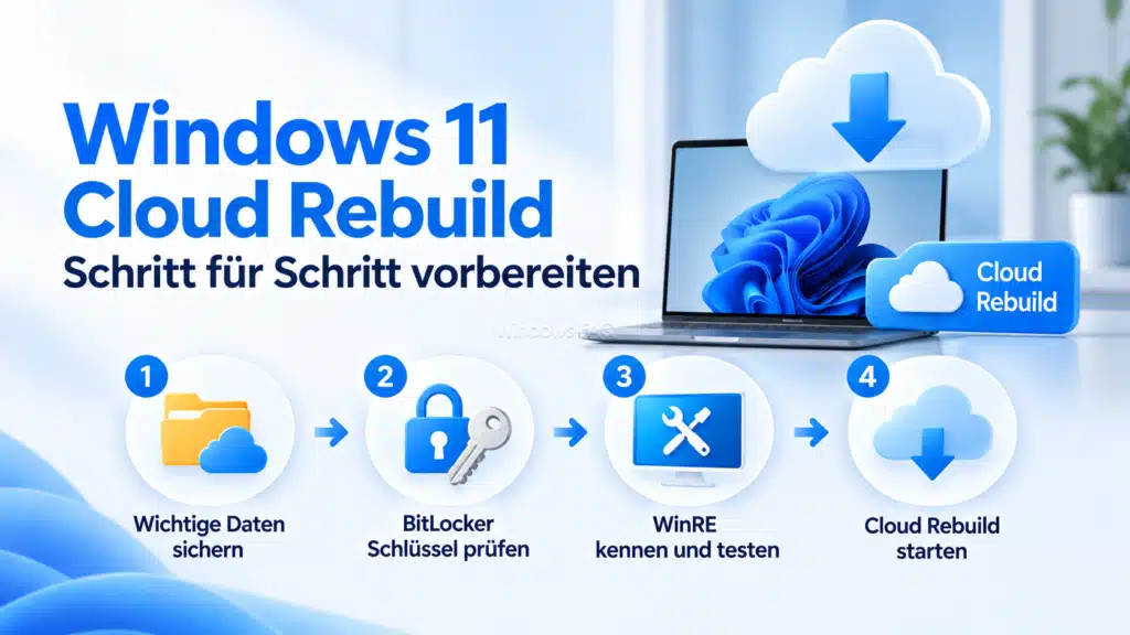 Windows 11 Cloud Rebuild Schritt für Schritt vorbereiten