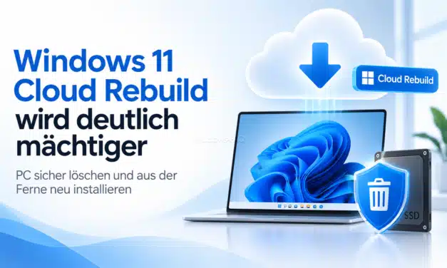 Windows 11 Cloud Rebuild löscht Laufwerke sicher und lässt sich remote starten