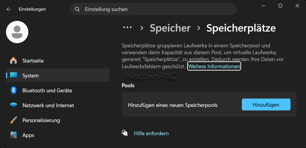 Windows 11 Einstellungen Speicherplätze