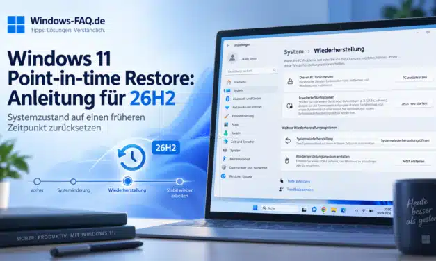 Windows 11 Point-in-time Restore: Anleitung für 26H2