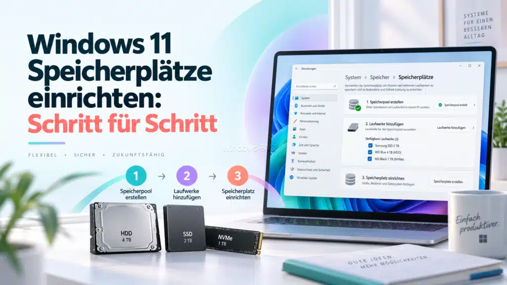 Windows 11 Speicherplätze einrichten Schritt für Schritt Anleitung