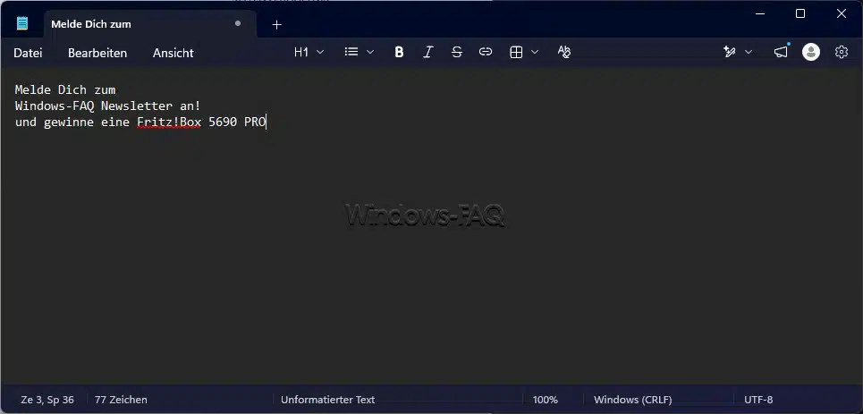 Aus dem Bild kopierter Text im Notepad einfügen