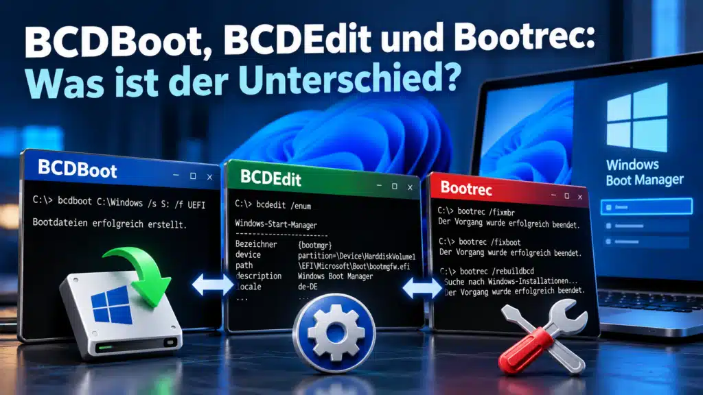 BCDBoot, BCDEdit und Bootrec im Vergleich