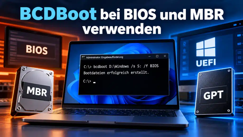 BCDBoot BIOS MBR und UEFI GPT