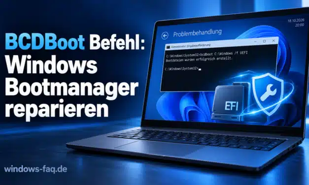 BCDBoot Befehl: Windows Bootmanager reparieren