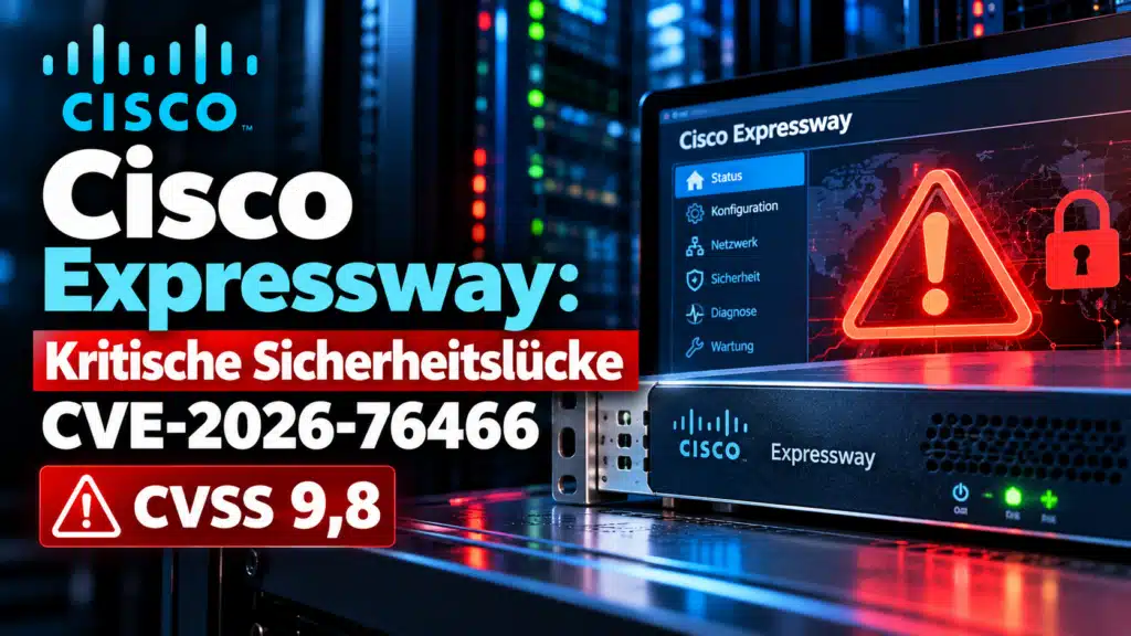 Cisco Expressway Kritische Sicherheitslücke CVE-2026-76466 mit CVSS 9,8