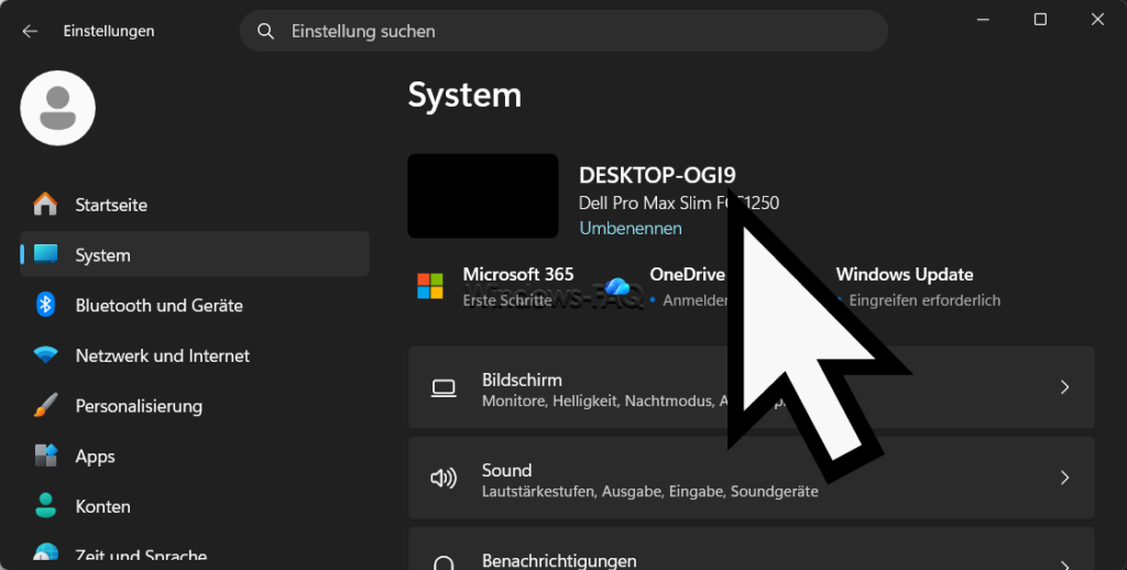 Computername in den Windows 11 Einstellungen