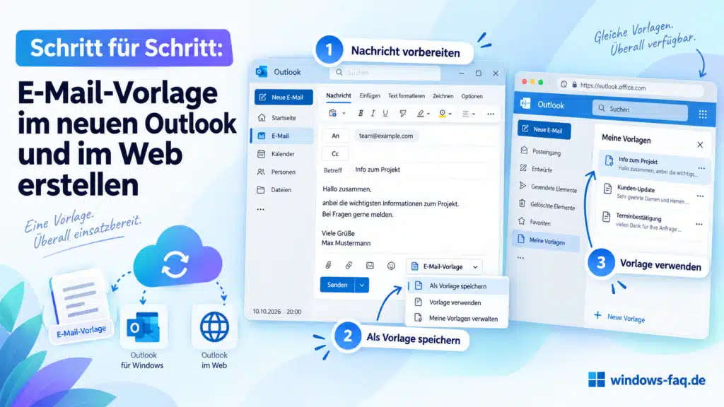 E-Mail Vorlage im Outlook New und im Outlook Web erstellen