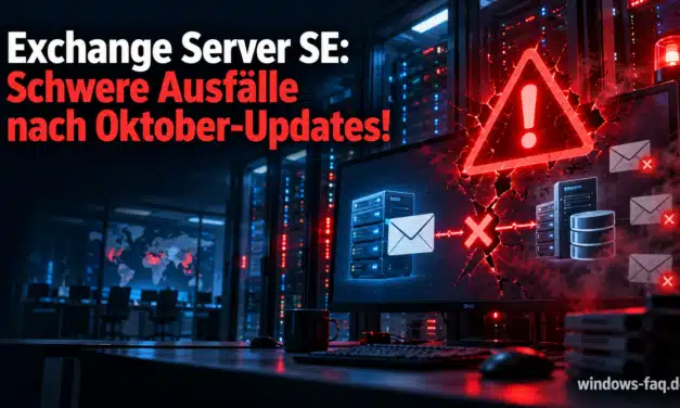 Exchange Server SE fällt nach Oktober-Updates aus: Microsoft untersucht schwerwiegende Probleme