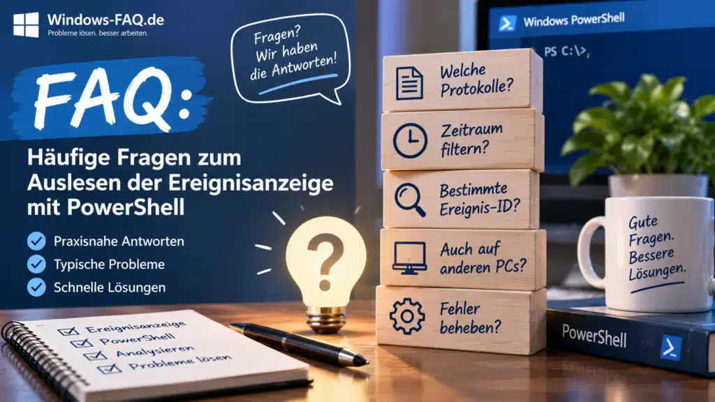 FAQ - Häufige Fragen zum Auslesen der Ereignisanzeige mit PowerShell