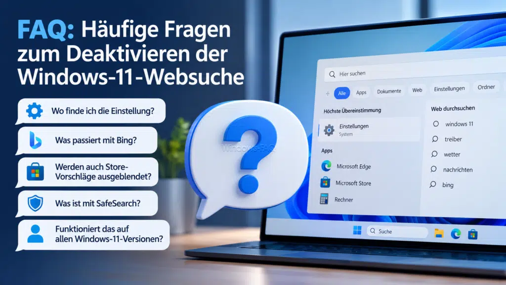 FAQ - Häufige Fragen zum Deaktivieren der Windows-11-Websuche