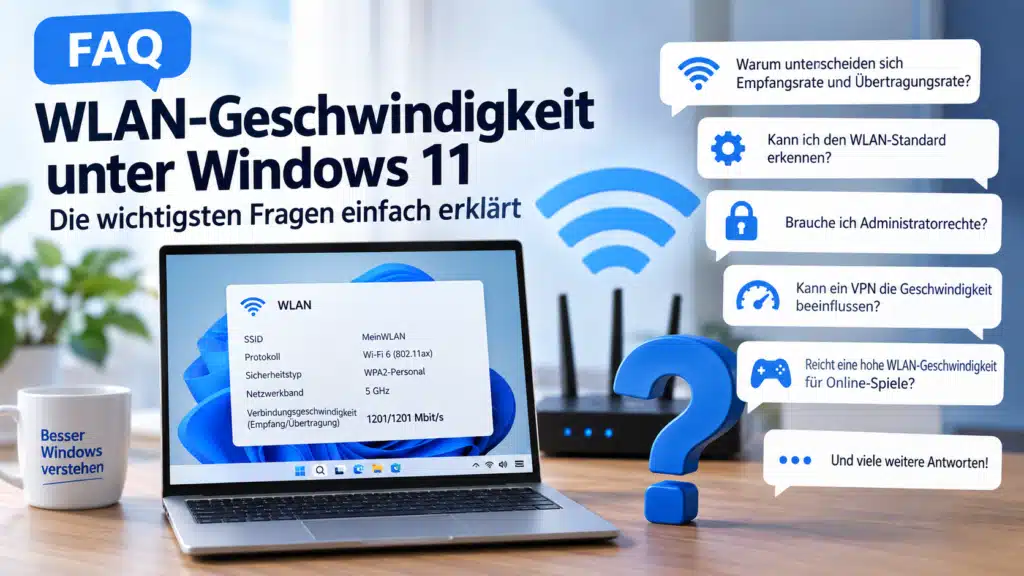 FAQ - Häufige Fragen zur WLAN-Geschwindigkeit unter Windows 11
