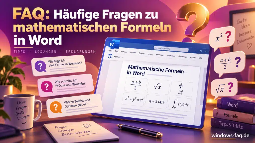 FAQ - Mathematische Formeln in Word