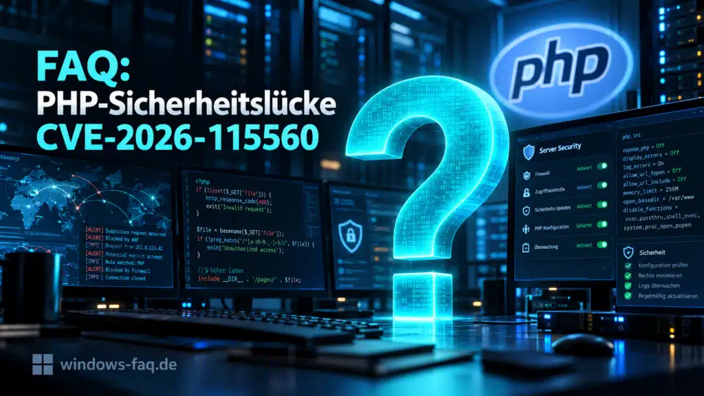 FAQ PHP-Sicherheitslücke CVE-2026-115560