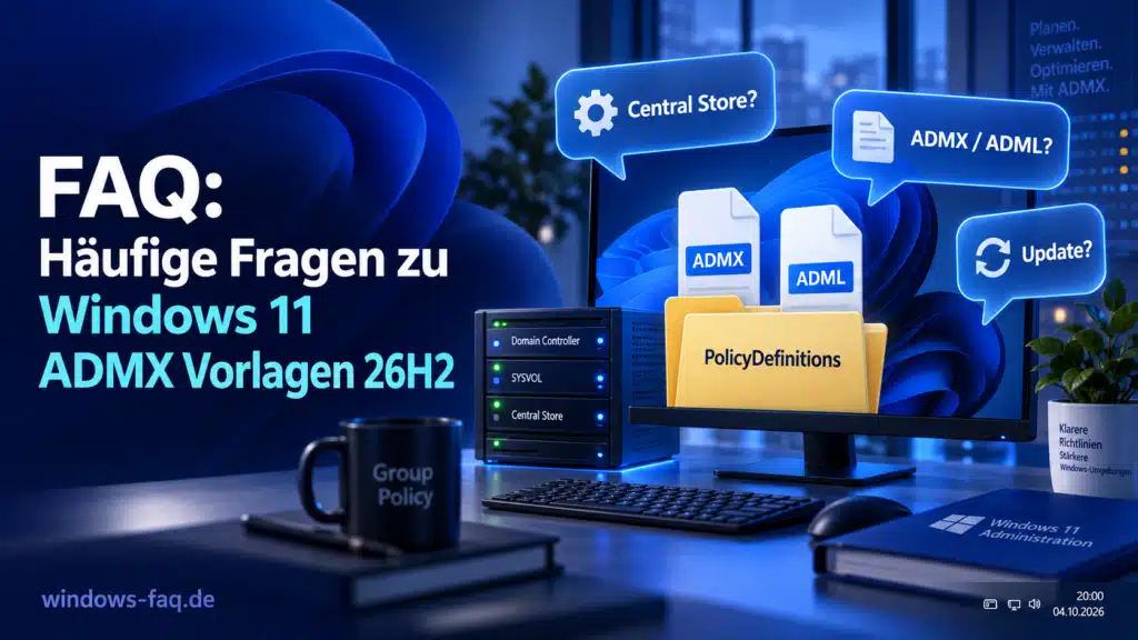 FAQ - Windows 11 ADMX-Vorlagen 26H2