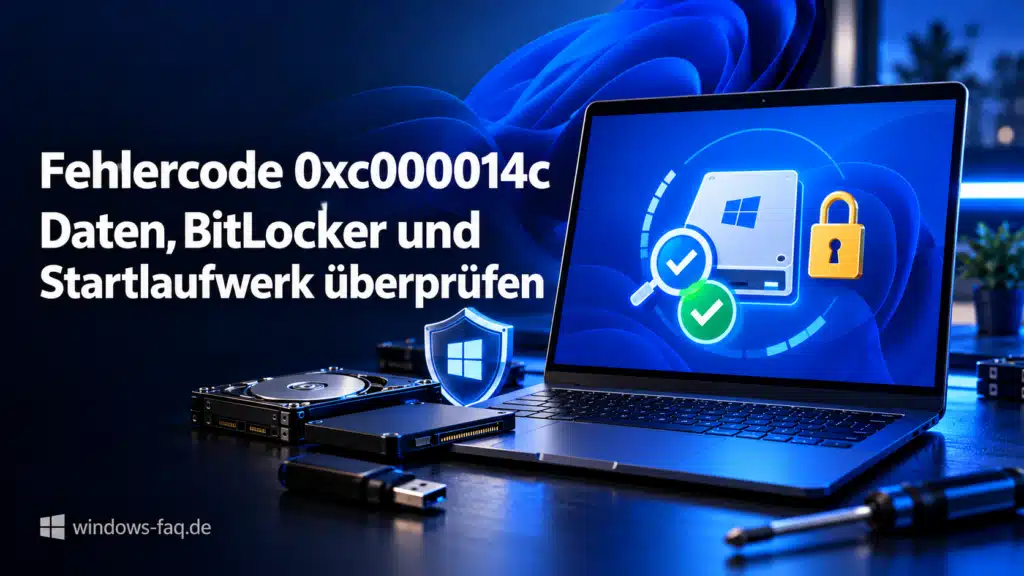 Fehlercode 0xc000014c - Daten, BitLocker und Startlaufwerk überprüfen