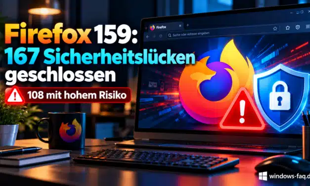 Firefox 159 schließt 167 Sicherheitslücken