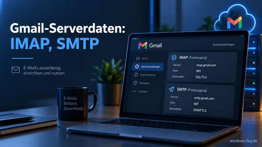 Gmail-Serverdaten IMAP und SMTP