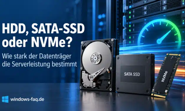 Windows Server beschleunigen: HDD, SATA-SSD oder NVMe?