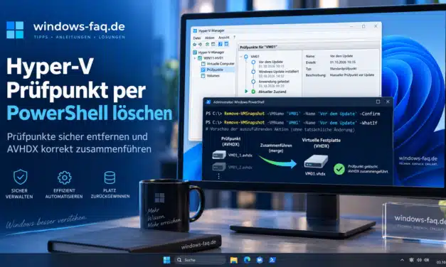 Hyper-V Prüfpunkt per PowerShell löschen: Anleitung