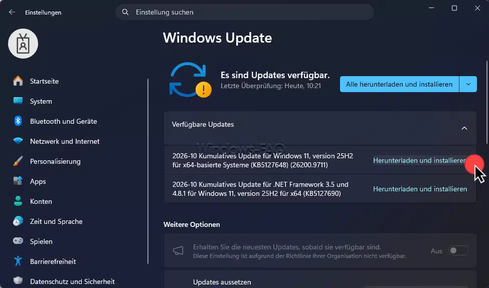 KB5127648 herunterladen und installieren
