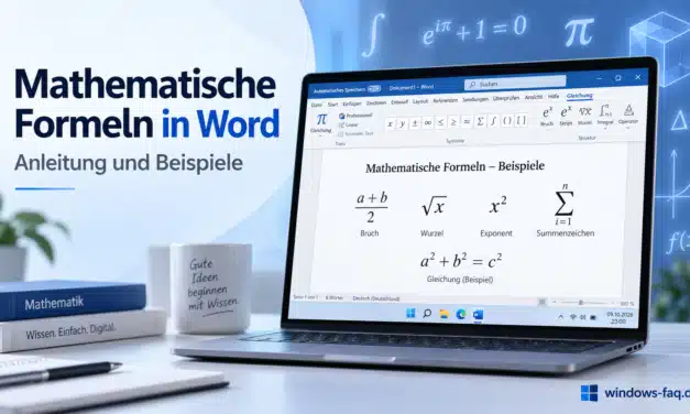 Mathematische Formeln in Word: Anleitung und Beispiele