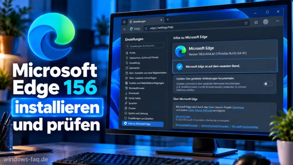 Microsoft Edge 156 installieren und prüfen