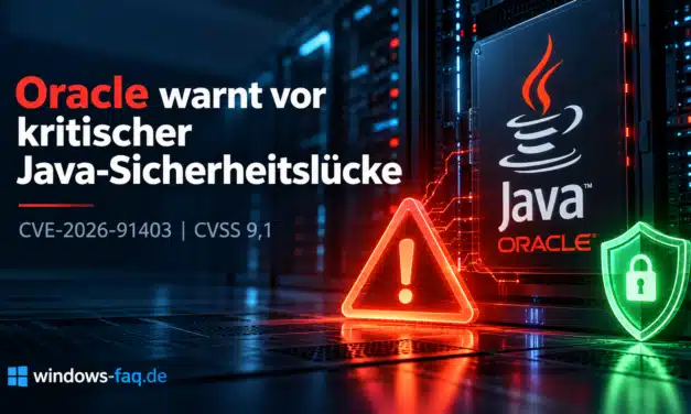 Oracle warnt vor kritischer Java-Sicherheitslücke: CVSS 9,1