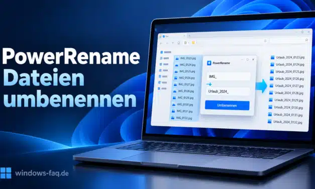 PowerRename: Dateien umbenennen und nummerieren
