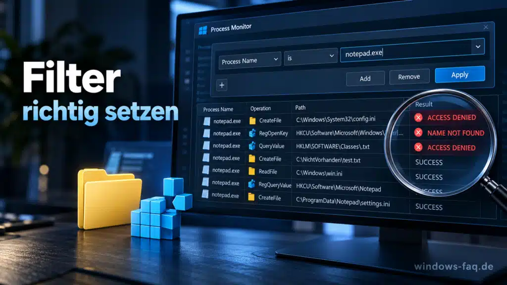 Process Monitor Filter richtig setzen