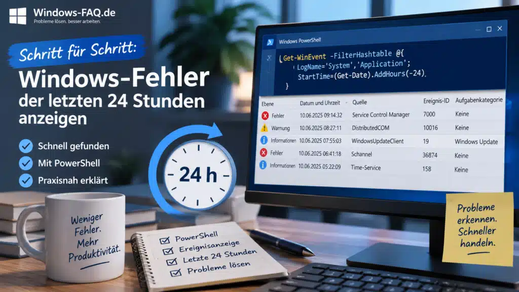 Schritt für Schritt Anleitung - Windows-Fehler der letzten 24 Stunden anzeigen