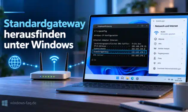 Standardgateway herausfinden unter Windows 11 und 10
