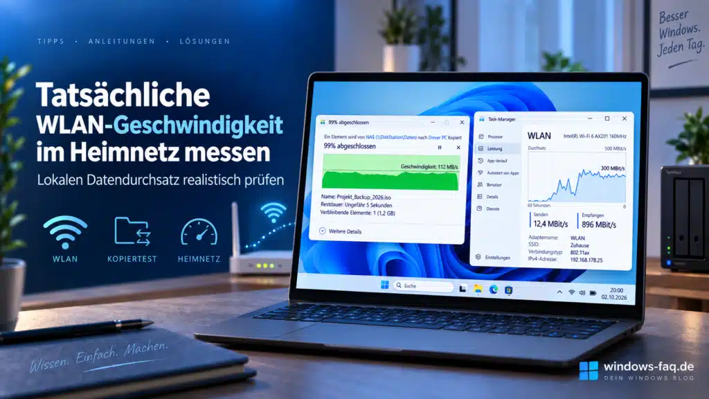 Tatsächliche WLAN-Geschwindigkeit messen