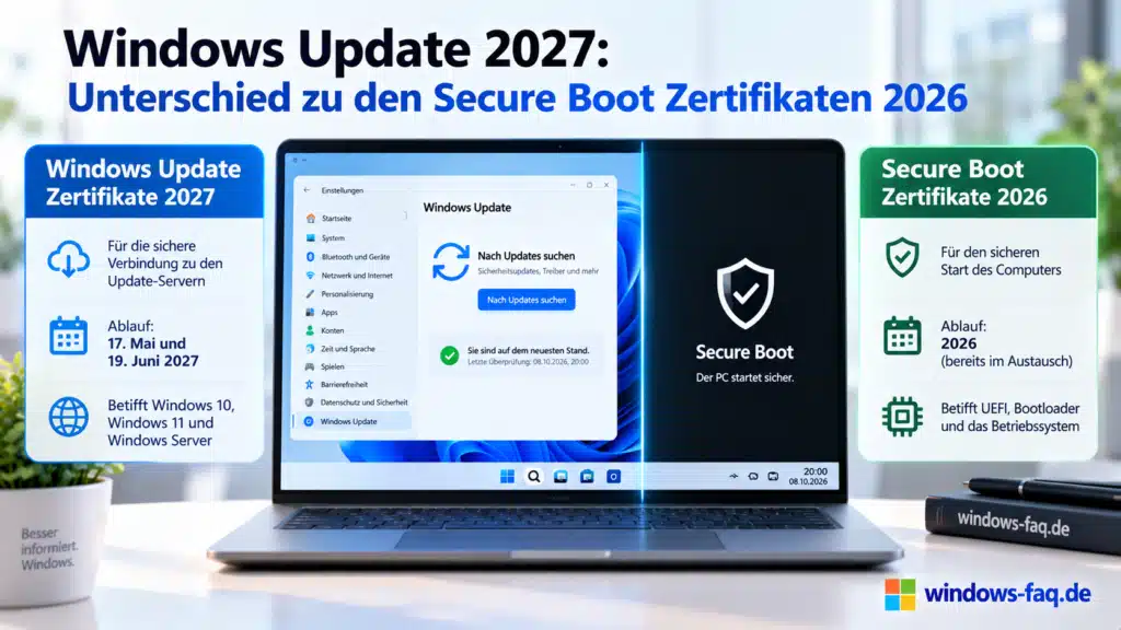 Unterschiede Windows Update 2027 und Secure Boot 2026