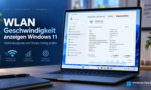 WLAN Geschwindigkeit anzeigen Windows 11